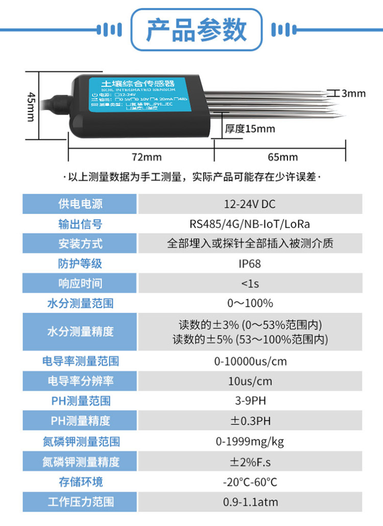 土壤三合一综合传感器